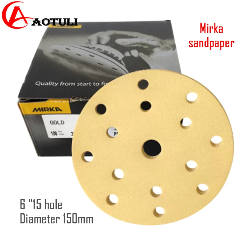 

Mirka Grinding Disc Sanding disc Hook and loop 6-in150mm Air Grinder Round Dry Sandpaper Polishing Polishing Sandpaper Sheet