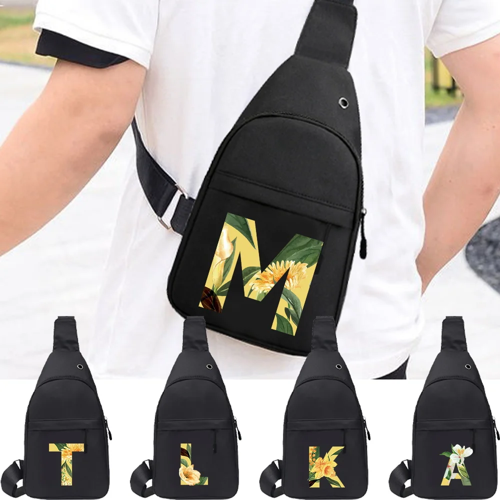 

2025 New Chest Pack Fashion Trendy Floral Pattern Series Multi-functional Chest Bag Men One Shoulder Crossbody Bag
