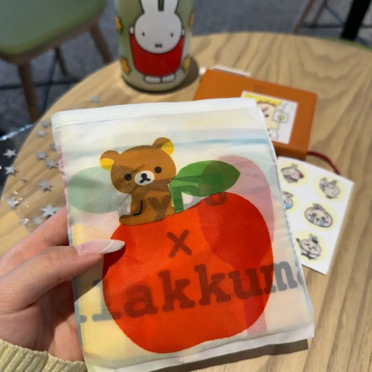 

Kawaii Rilakkuma Shopping Bag Folding Portable Supermarket Eco Friendly Large Capacity Single Shoulder Handbag Girl's Gifts Toys