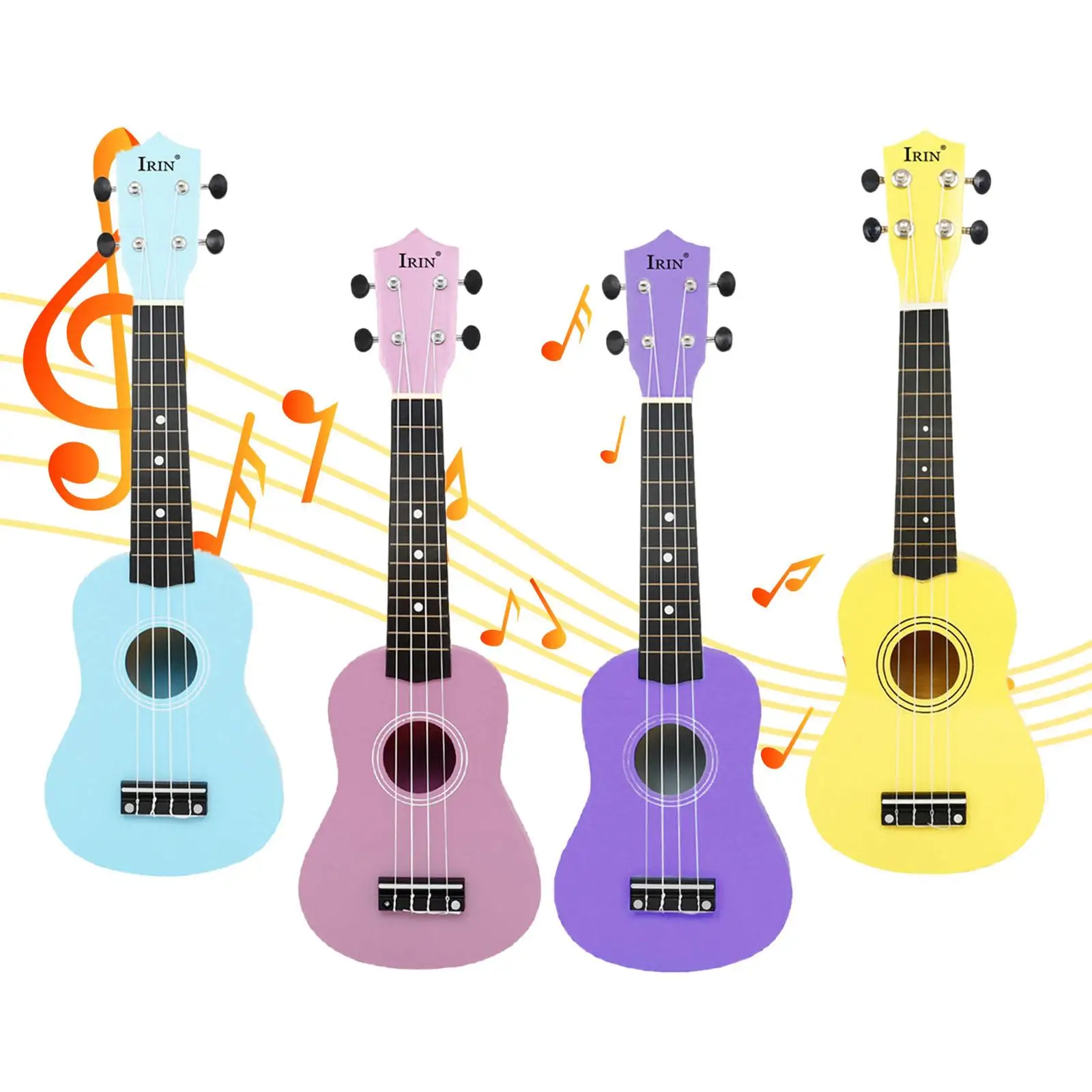 Kids Guitar Toy 4 String Mini Guitar, Developmental 21.26'' Wood Ukelele Musical Instrument for Early Educational Musical