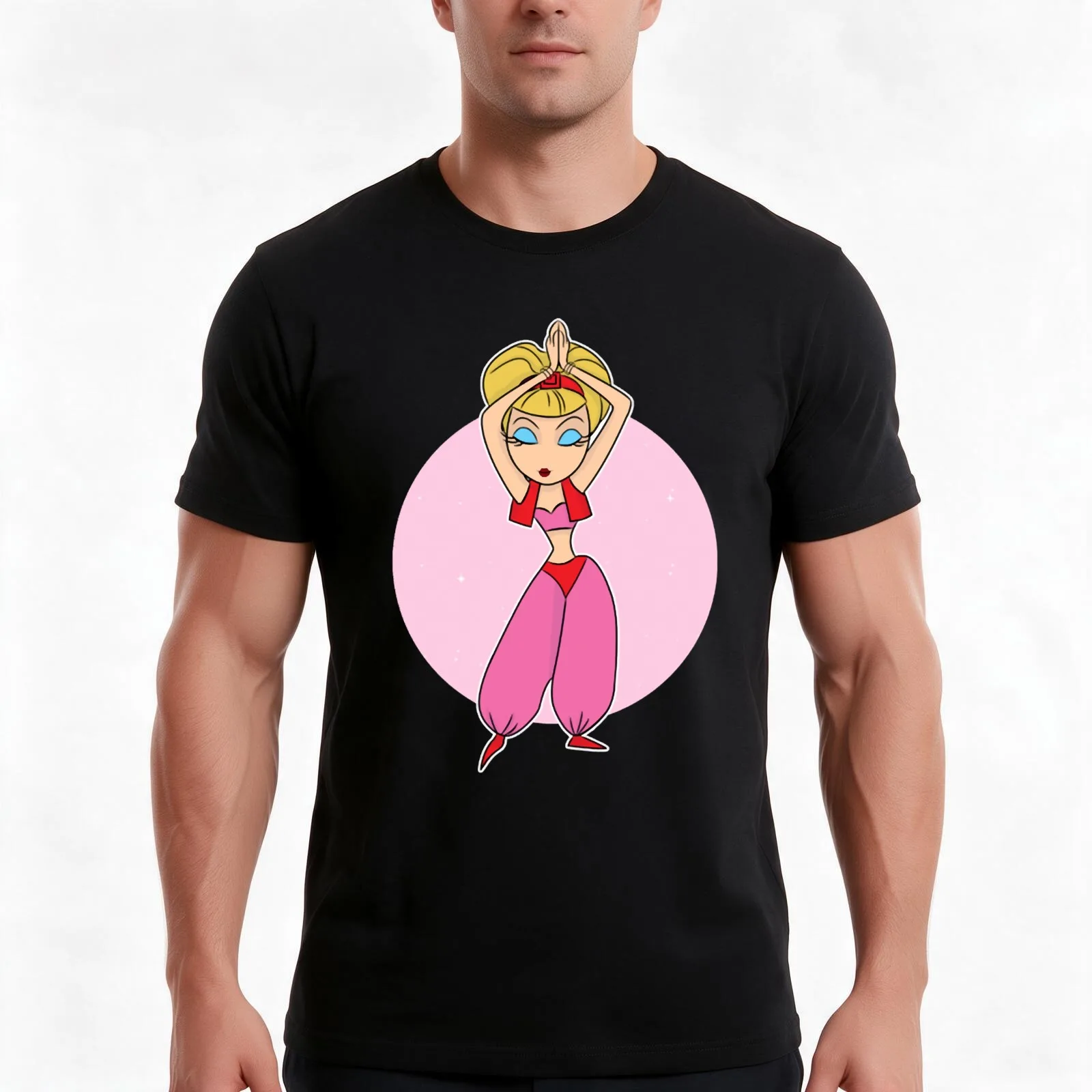 Gift For Men Dream of Jeannie Vintage Photograp T-Shirt Summer Casual Cotton Tee Oversized Streetwear Tops Unisex Men Women