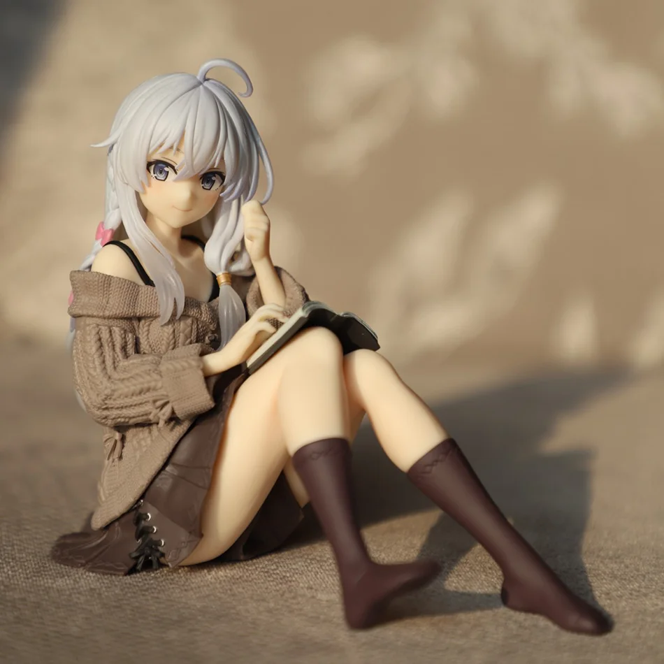 15cm The Journey Of Elaina Anime Figures Gk Model Elaina Sweater Doll Collect Models Action Figure Room Decor Friend Gift Toys