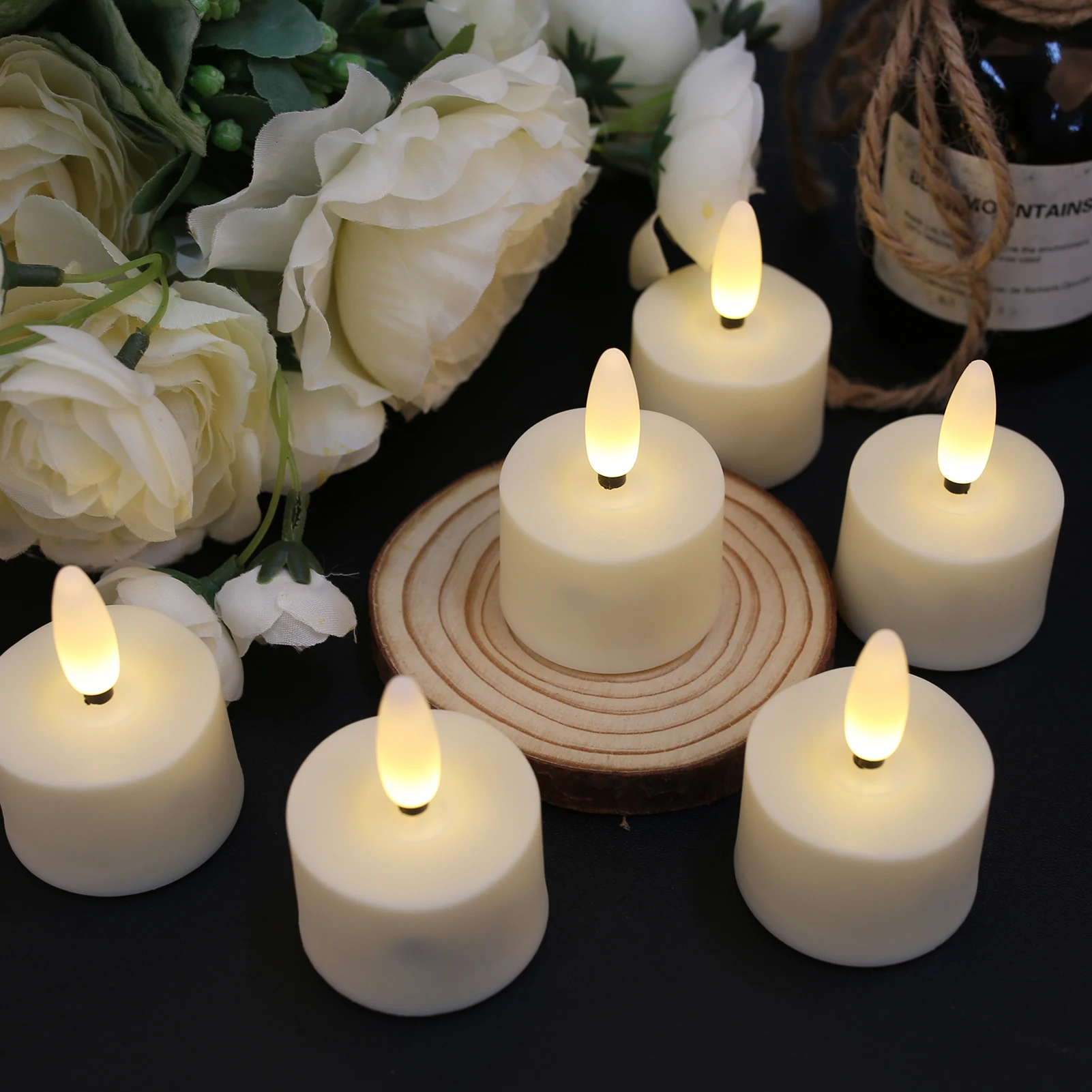 Set di 6 candele argento 6x20cm forma albero Natale COLORI E LUCI 38599