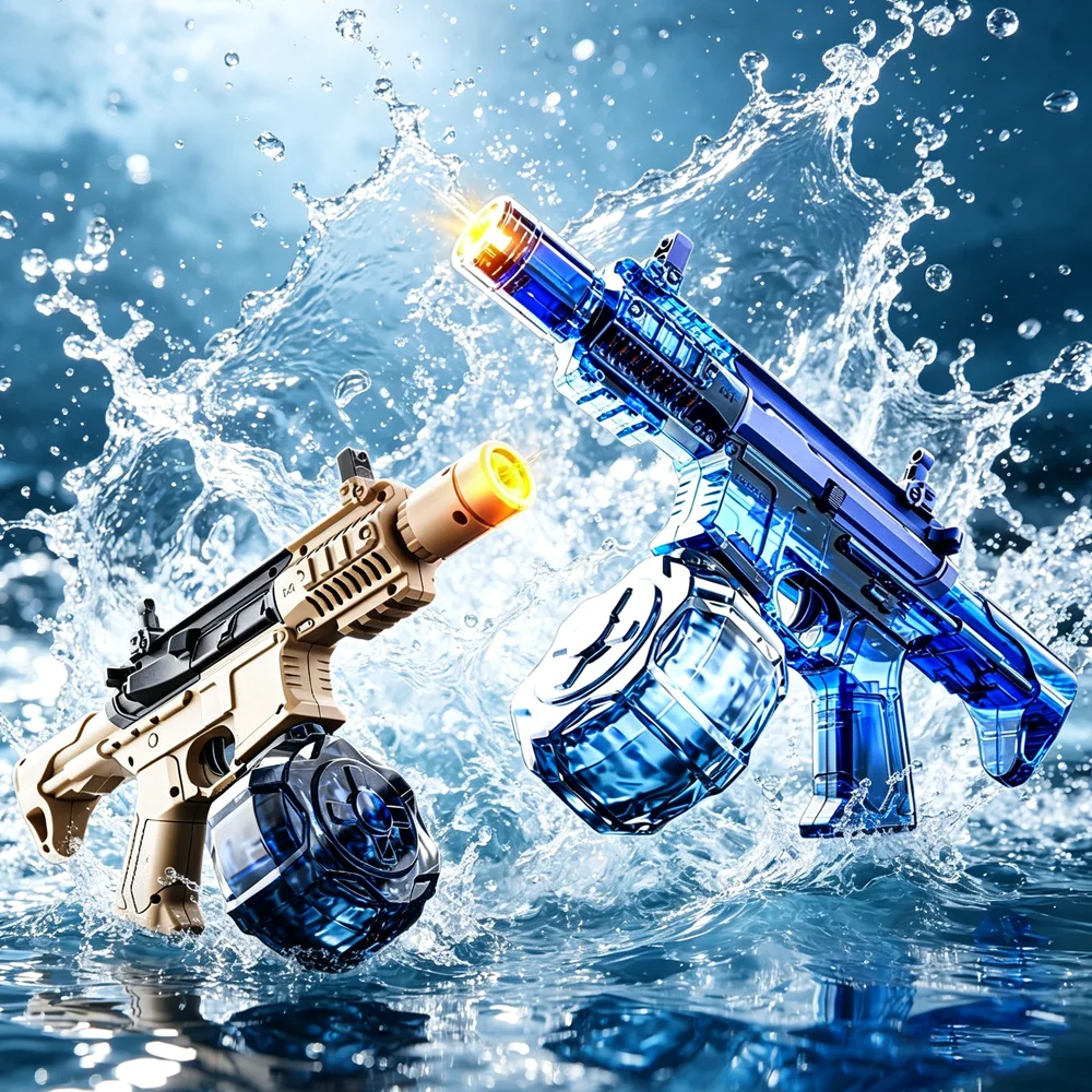 

Large Capacity Victor Electric Water Gun Toy, Absorb Water Automatic Continuous Shooting, With Lights, Summer Beach Pool Gift