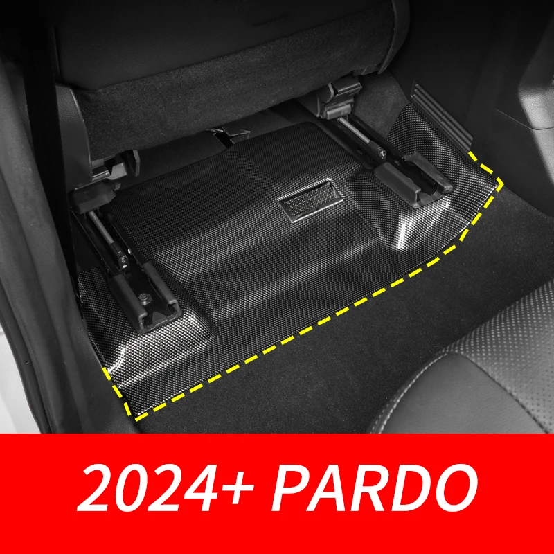 

For Toyota Prado 2024 Land Cruiser LC250 Front Seat Lower Air Outlet Protective Cover ABS Anti Kick Pad Car Interior Accessories