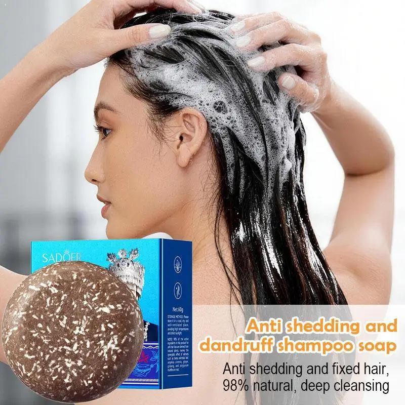 

SADOER Anti-Hair Loss Herbal Hair Wash Bar Hair Care Soap Cleansing Nourishing Shampoo Soap Bar Long-Lasting Fragrance