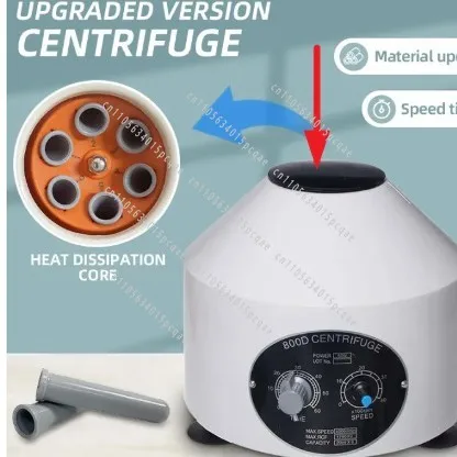 Tubular Centrifuge 800D Electric Desktop Centrifuge Beauty PRP Separation Low Speed Large Capacity