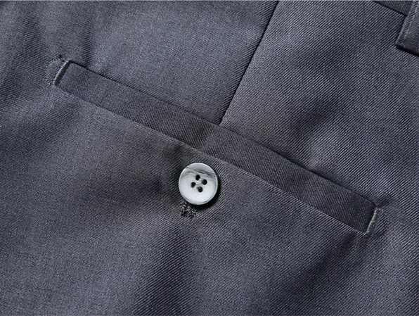2026 Hochwertiger Herrenanzug in Unifarbe für Smart Casual Business, Hochzeit, Bankett, Bräutigam, Trauzeuge, Modetrend – Detail 3