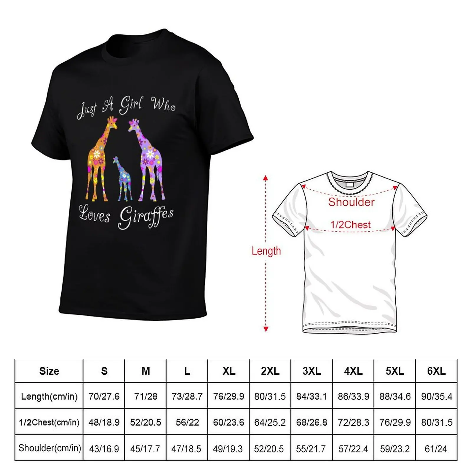 shirts Bloemen Schattig Meisjes Design Geschenken prints Voor grappige humor Stijlvolle Familie donkere shirts T-shirt t Giraffe t & Dames met