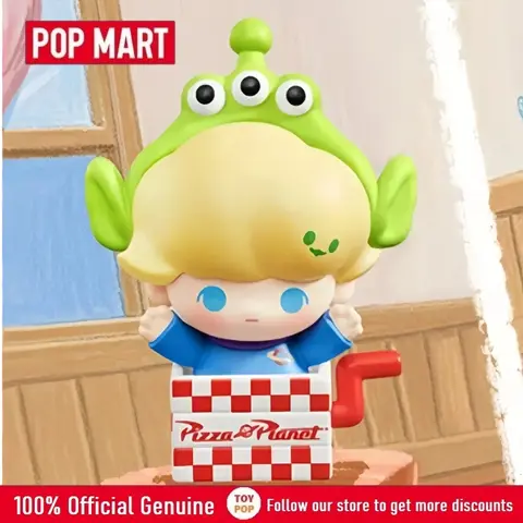 Original POP MART Pop Beans Dimoo World × PIXAR Co-Branded Blind Box Figure Collectible Toys Statues Busts Bobbleheads Doll Gift