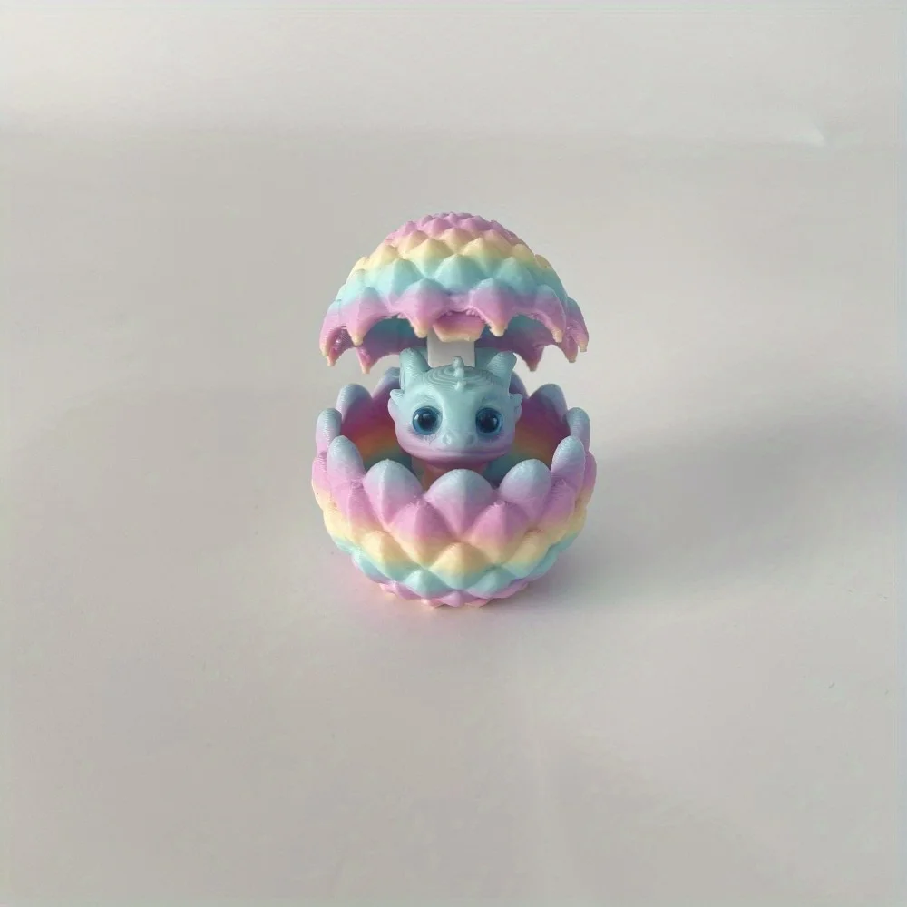 تمثال بيضة التنين المطبوع ثلاثي الأبعاد - ديكور خيالي معقد، عرض فريد من نوعه للمنزل/المكتب، هدية مثالية لهواة الجمع