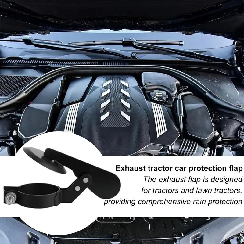 Tractor Exhaust Flapper Multipurpose Waterproof Weather Flap Wear-Resistant Black Exhaust Cover Rainproof Exhaust Flapper For