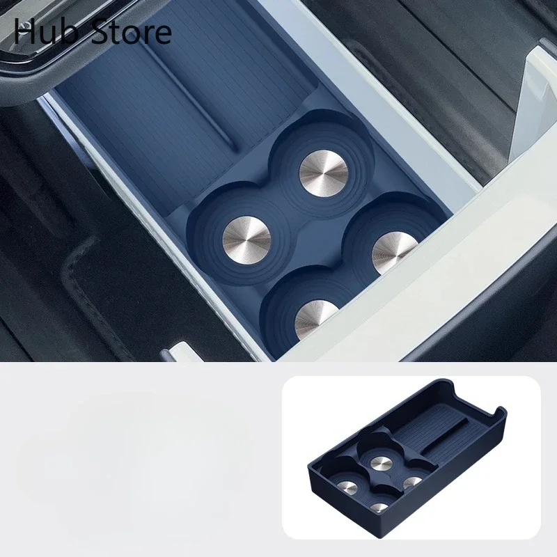 For Zeekr 9X Special all inclusive refrigerator silicone pad cup holder non slip storage box beverages