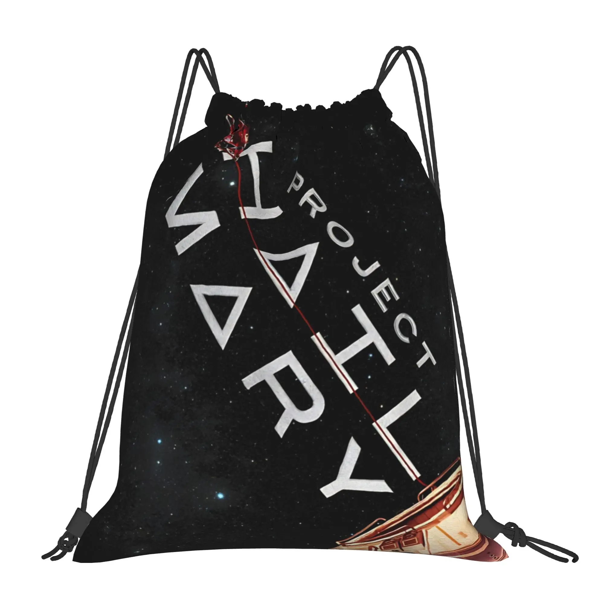 Project Hail Mary 2026 Drawstring Bag  Retro Waterproof Sackpack String Bags Men Sports Yoga Backpack