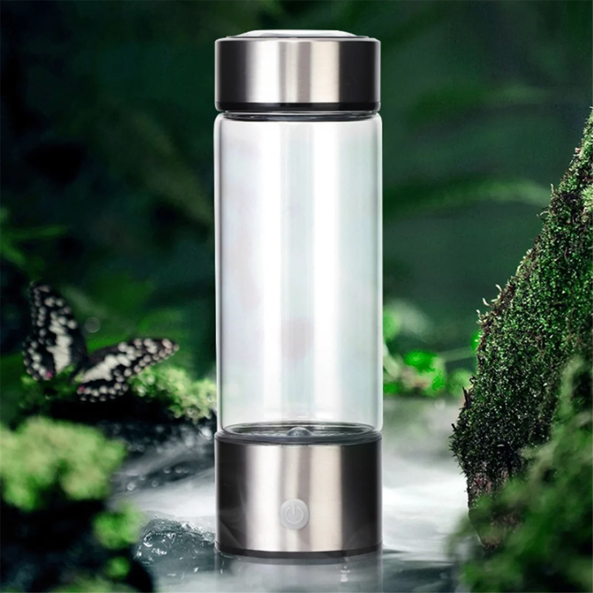 2Pcs Hydrogen Water Bottle Rechargeable Hydrogen Water Generator with Gift Box, Hydrogen Water Ionizer Machine-C