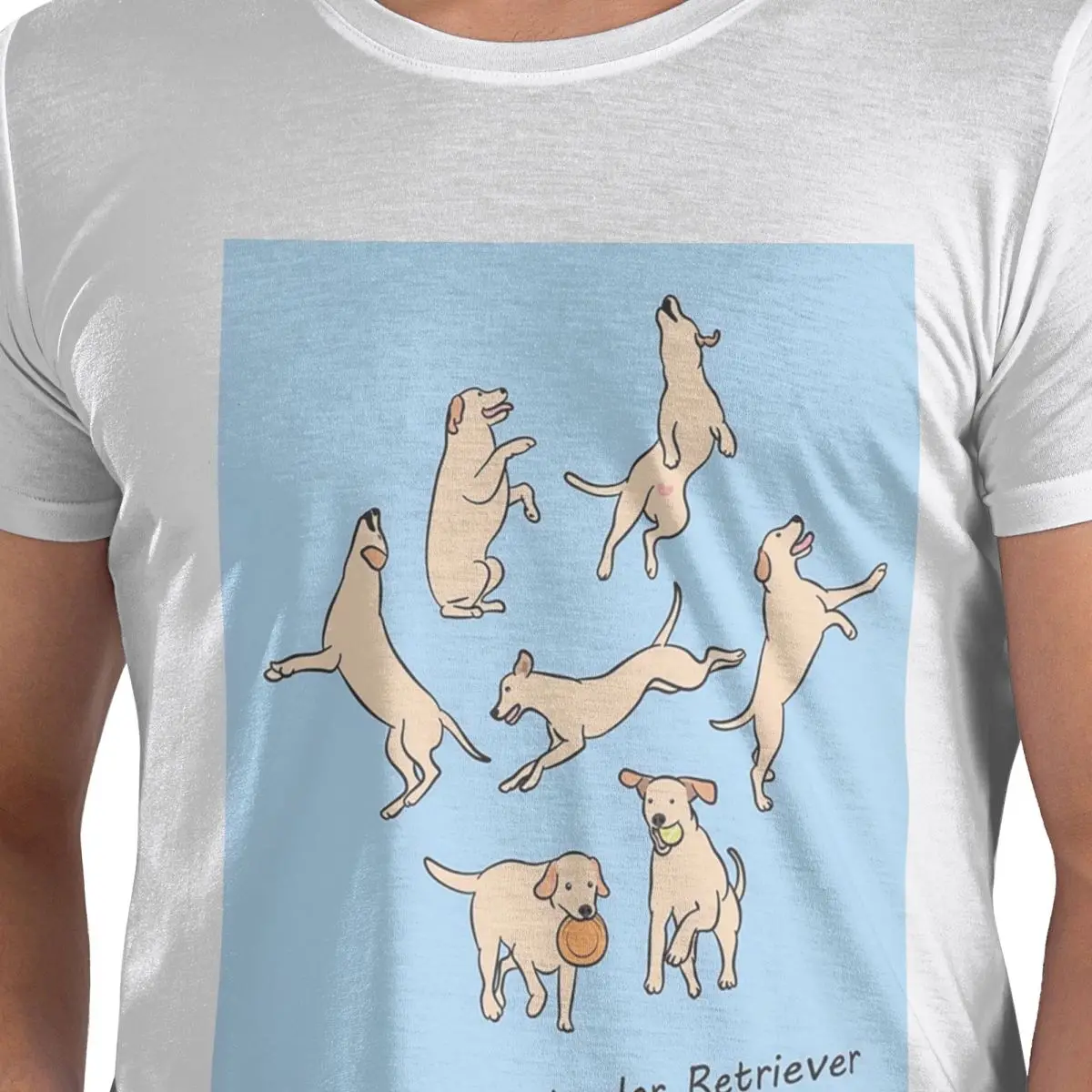 

Футболка Playing Light Yellow Lab Labrador Retriever из 100% хлопка, мужские классические футболки, мужские футболки с круглым вырезом и коротким рукавом, S-6XL