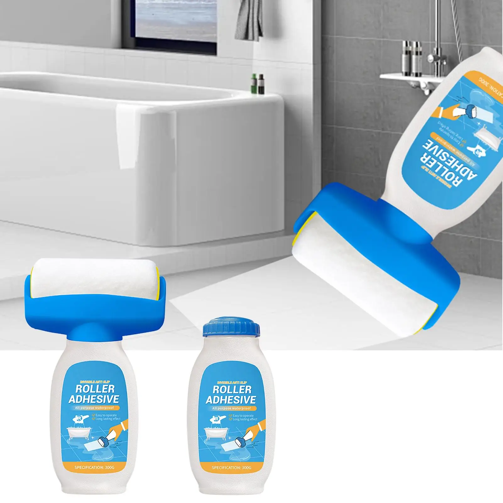 Bathroom Anti-Slip Coating Transparent Non-Slip Paint Easy Application Clear for Bathtub Floor Shower Tray Tile Porcelain