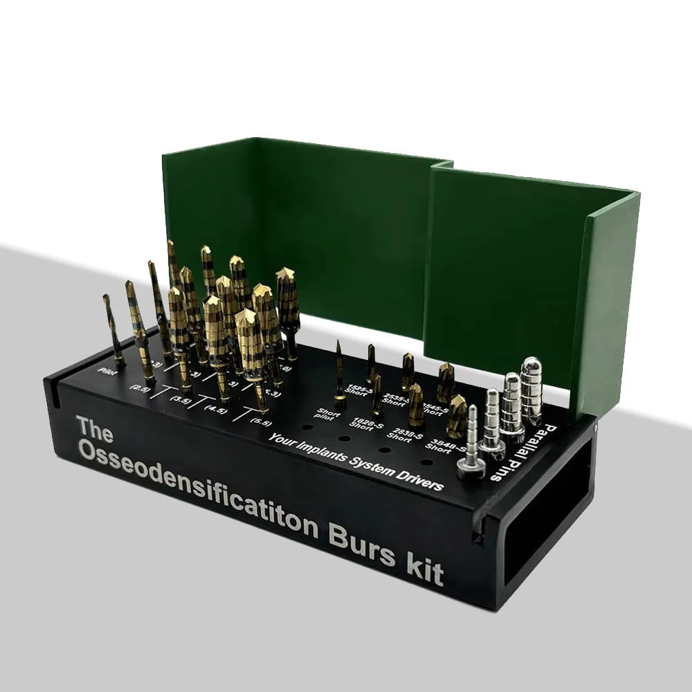 

24Pcs Dental Osseodensification Burs Kit for Implant Bone Expansion & Ridge Cutting Compatible with Dental Alveolotomy Surgery