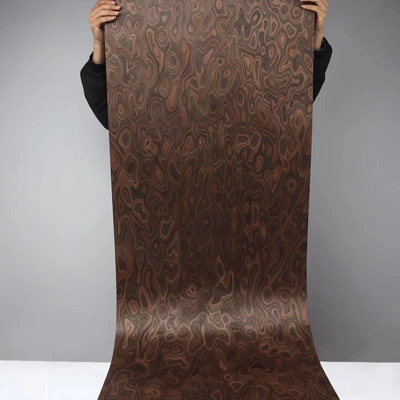Paneles de chapa de madera para decoración de muebles, chapa artística para pared, guitarra de ébano, 58x250cm, T0.25mm