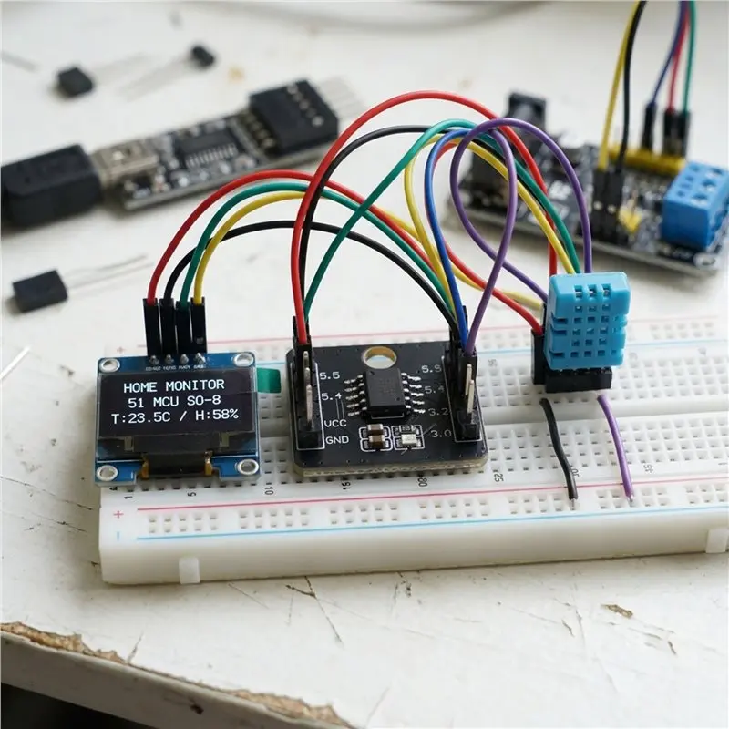 N35R-For DIY Embedded Systems Compatible 10Pcs STC8G1K08A Core Board Development Board STC8G1K08A 8-Pin 51 MCU Development Board