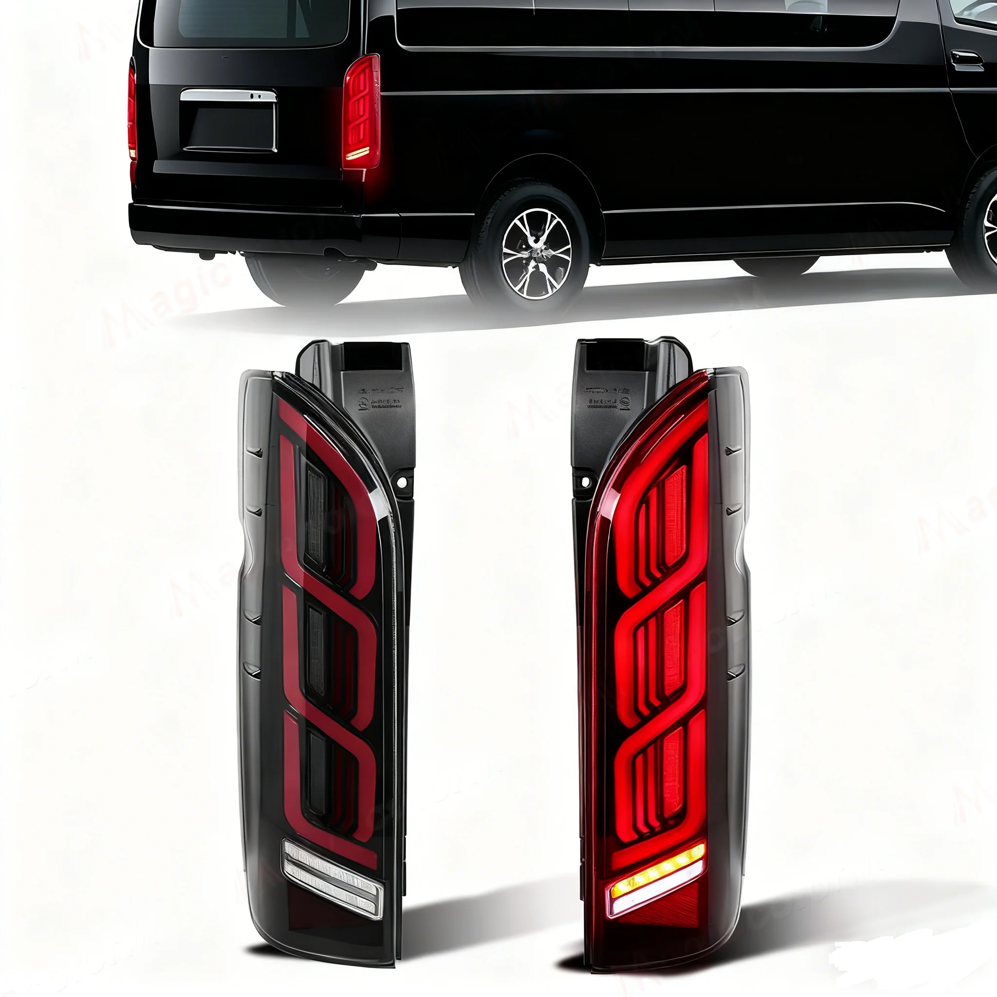 

Car LED Rear Taillights For Toyota Hiace 2005 2006 2007 - 2018 Animation Rear Brake Lamp LED Taillight Assembly Car Accessories