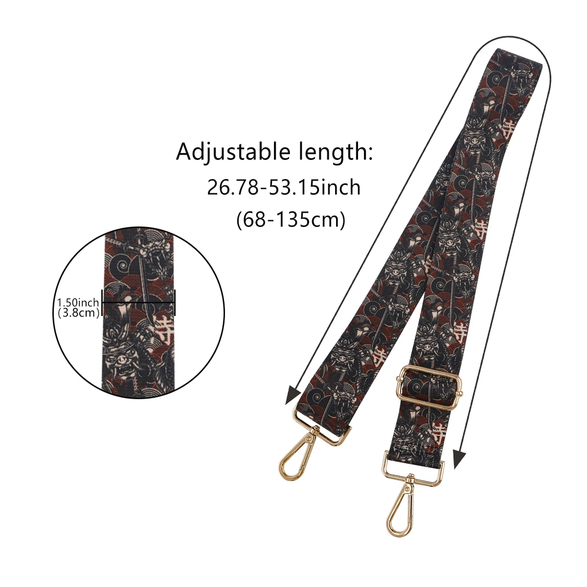 Flowers Fashionable Removable Bag Chain Crossbody Bag Widening Adjustable Women Shoulder Starp Bag Accessories Single Straps