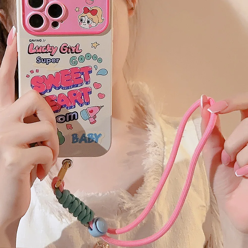 Cute Fashion Creative Mobile Phone Lanyard, Wrist Strap, Multi-purpose Convenient Wrist Rope, Pure Manual Lanyard