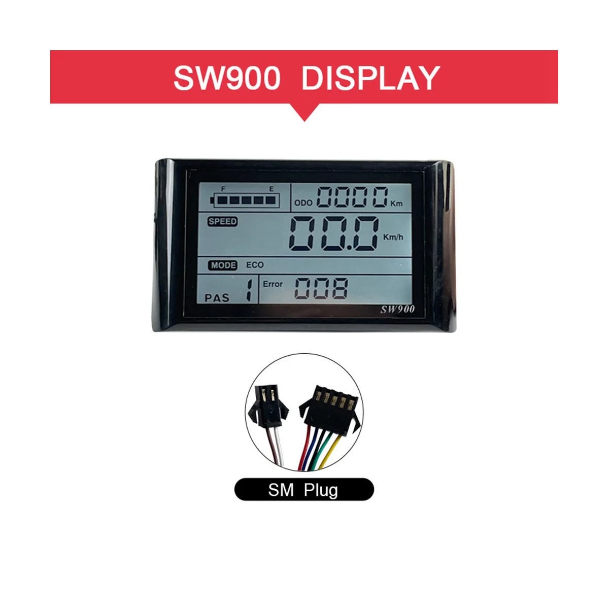 17A Three-Mode Sine Wave Ebike Controller with SW900 Display for 36V 48V 750W1000W Electric Bicycle Motor Modified Parts