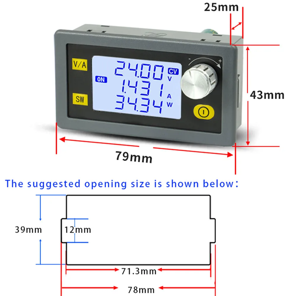 SK35H Adjustable Regulated Power Supply Module CNC DC-DC Buck Boost Converter CC CV 0.6-30V 4A 35W Constant Voltage and Current