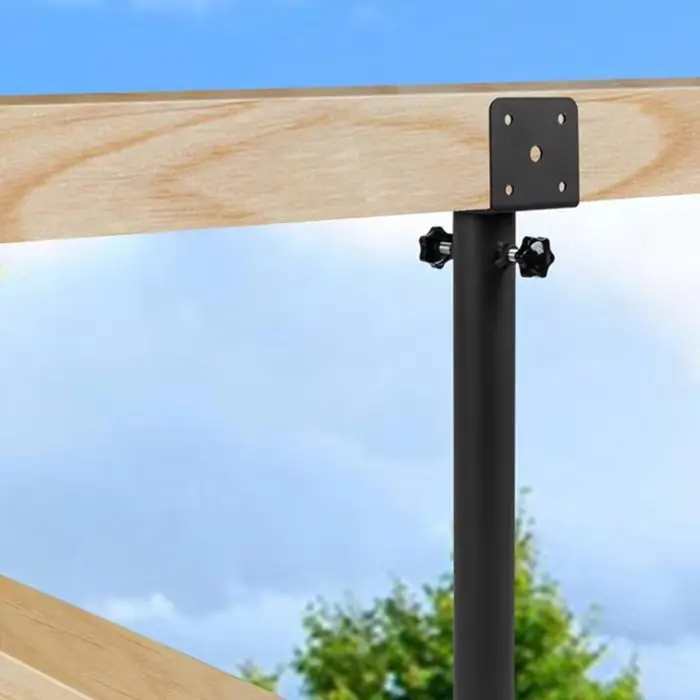 Adjustable Roof Riser Bracket 0-180 Degree Metal Beam Mount For Pergola Gazebo Porch Wood Structure Installation Hardware