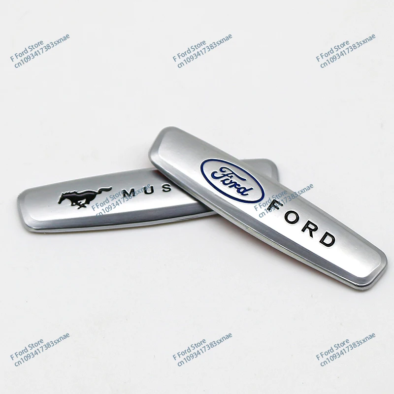 Pegatina de asiento Ford Mustang, insignia de Metal, insignia de asiento para Ford Mustang Shelby Cobra Focus Mondeo F-150, accesorios, pegatina Interior