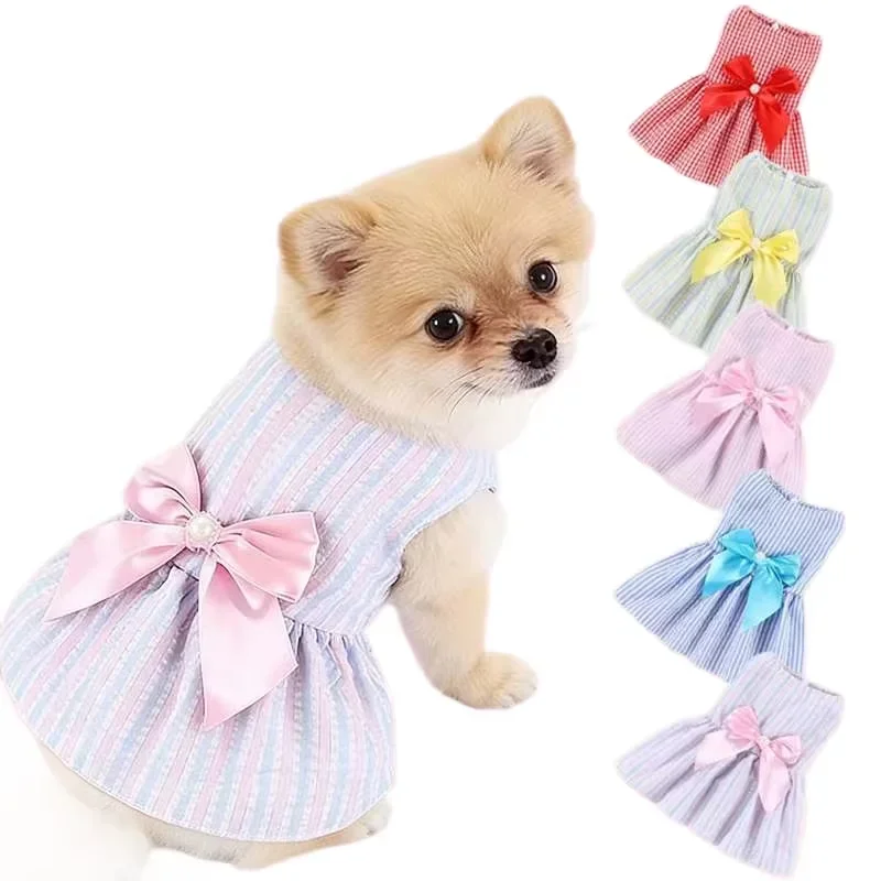 

Pet Dress Summer Cute Flower Princess Skirt For Small Dogs Cats Puppy Kitty Thin Breathable Clothes New Hot