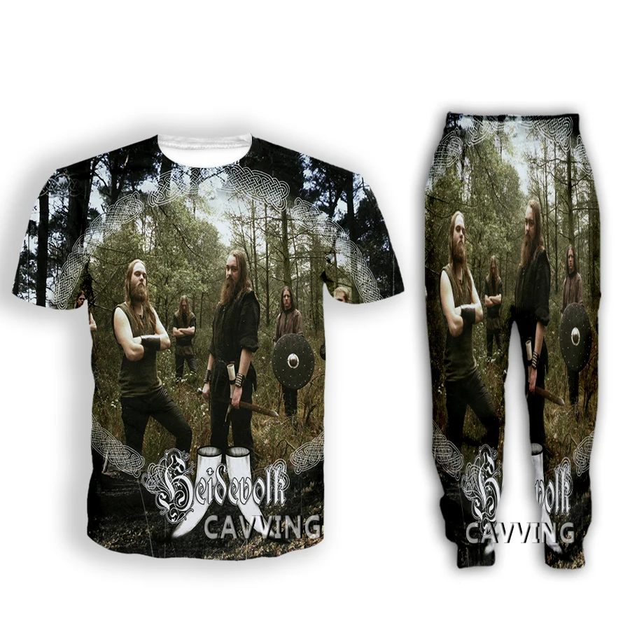 HEIDEVOLK-Camiseta informal con estampado 3D para hombre y mujer, pantalones de Jogging, conjunto de traje, ropa