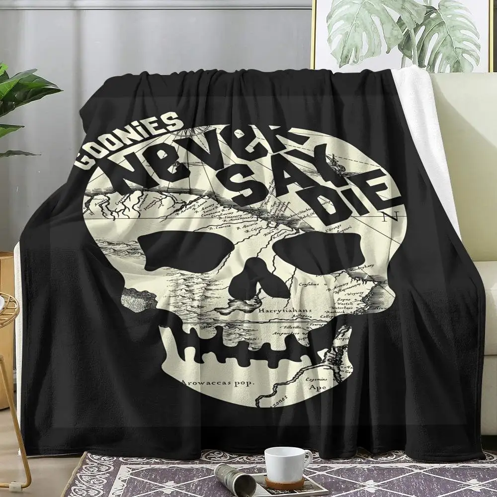 The G-goonies Never Say Die Throw Soft Flannel Throw Summer Blanket Lightweight Cozy Nap Blanket for Sofa Bed Travel