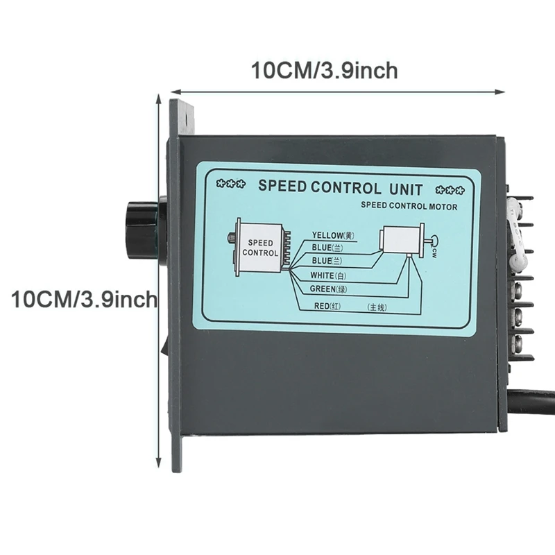 AC 220V 50Hz 15-400W Pengendali Kecepatan Motor Digital Pengendali Kecepatan Motor Stepless Dapat Disesuaikan 0-1450Rpm