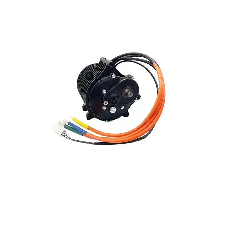 High-Power 20kW Mid Drive Motor QS165 60H with 1:2.37 Gearbox, IPM PMSM Encoder Hall Type for E-Bike and EV Applications