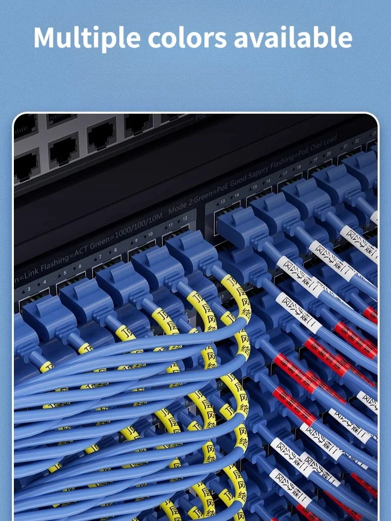 Niimbot M2/M3/Z401/B32 Winding Label Network Cable Paper with Protective Film Optical Fiber Sticker Waterproof Self-Adhesive
