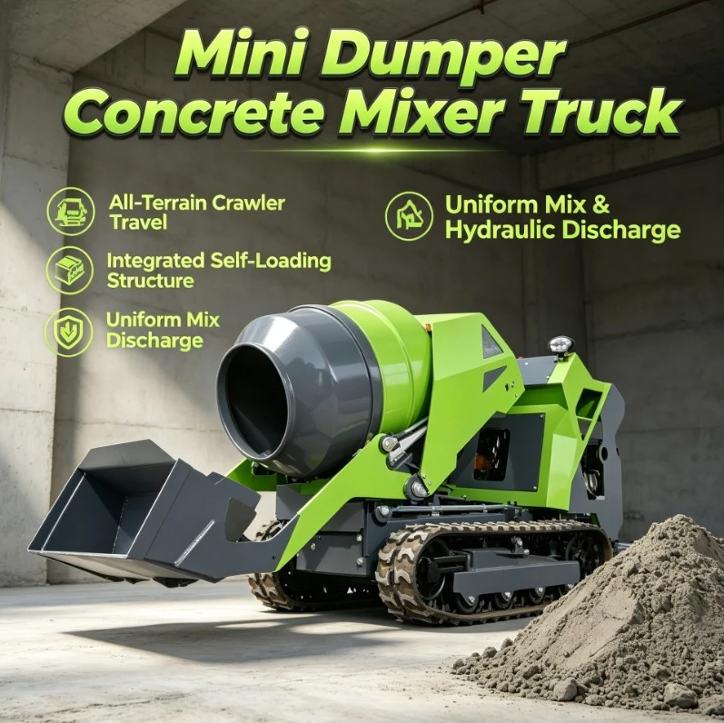 Customized China Wholesale Mini Crawler Concrete Mixer Bridge Construction Concrete Mixer Self Loading Transit Crawler Mixer