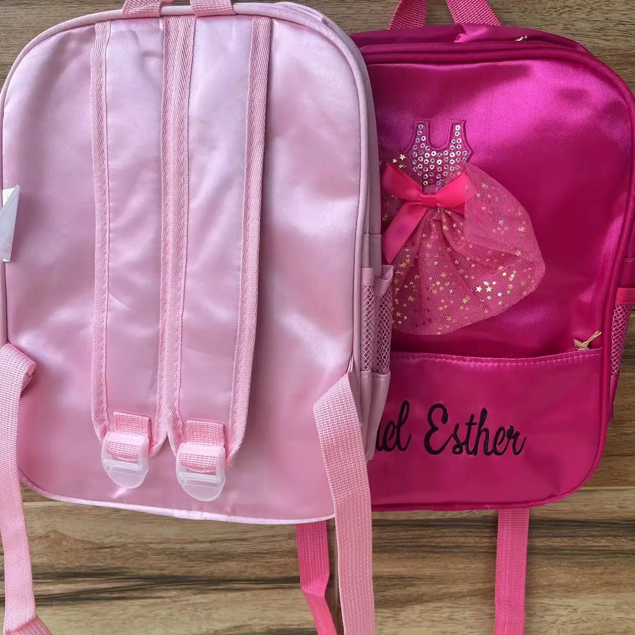 Personalized Dance Bag New Children's Shoulder Dance Backpack Ballet Schoolbag Girls' Princess Dancing Bag Can Embroidery Name