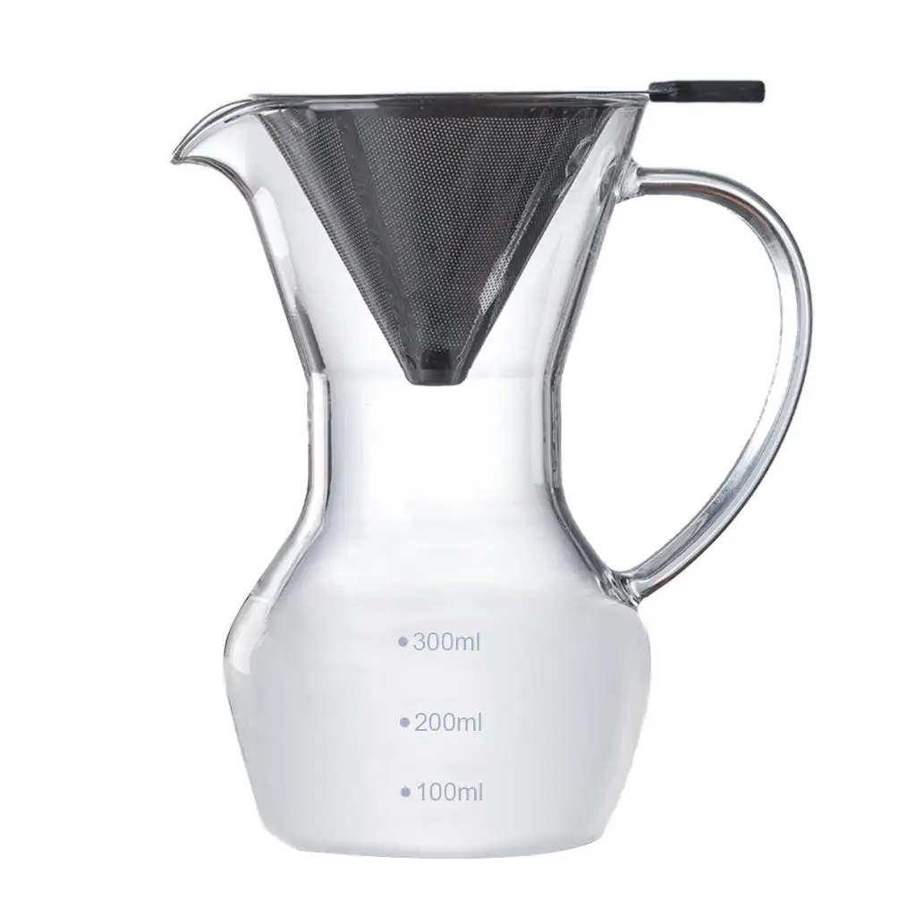 Glass Coffee Pot Hand Dripper Espresso Drip Kettle for Kitchen Apartment