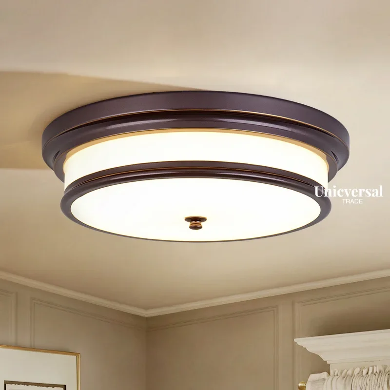 MYU الأمريكية الحديد المطاوع ضوء السقف غرفة نوم مستديرة أدى ضوء السقف الشمال الحديثة الحد الأدنى الإضاءة المنزلية #2