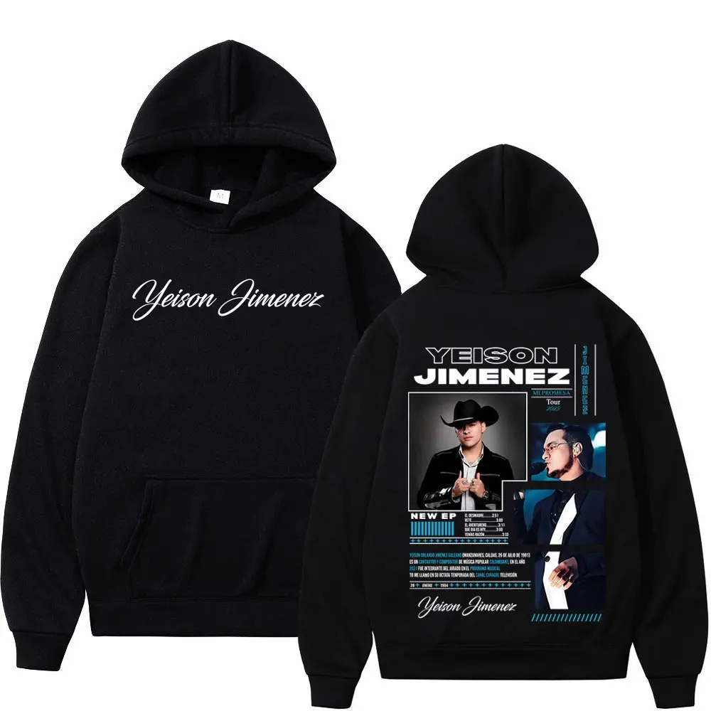 

Худи с принтом Singer Yeison Jimenez Album Tour, модный пуловер с длинными рукавами для мужчин и женщин, готический, панк, винтажный, повседневный, свободный крой, спортивный костюм