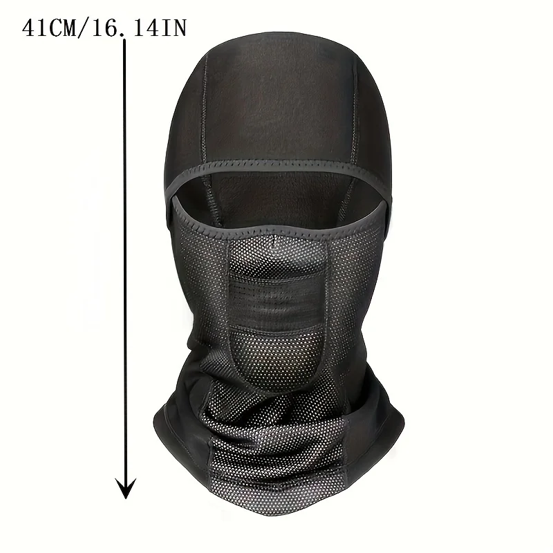 Tactical Fleece Hat and Scarf Set Thermal Head Cover Winter Warm Balaclava Face Mask Sports Cycling Bonnet Neck Protector