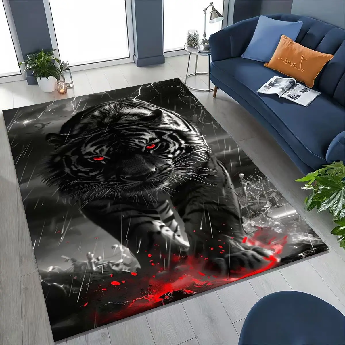 

27 Style Wild Animal Tiger Beast Cartoon Rug for Bedroom Living Room Sofa Home Doormat Decor, Large Kid Play Non-slip Floor Mat