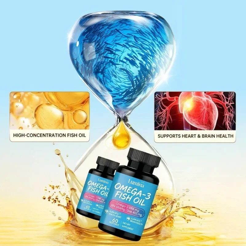 Omega-3 Soft Capsules 1086mg Containing EPA 604mg DHA 403mg 60 Capsules