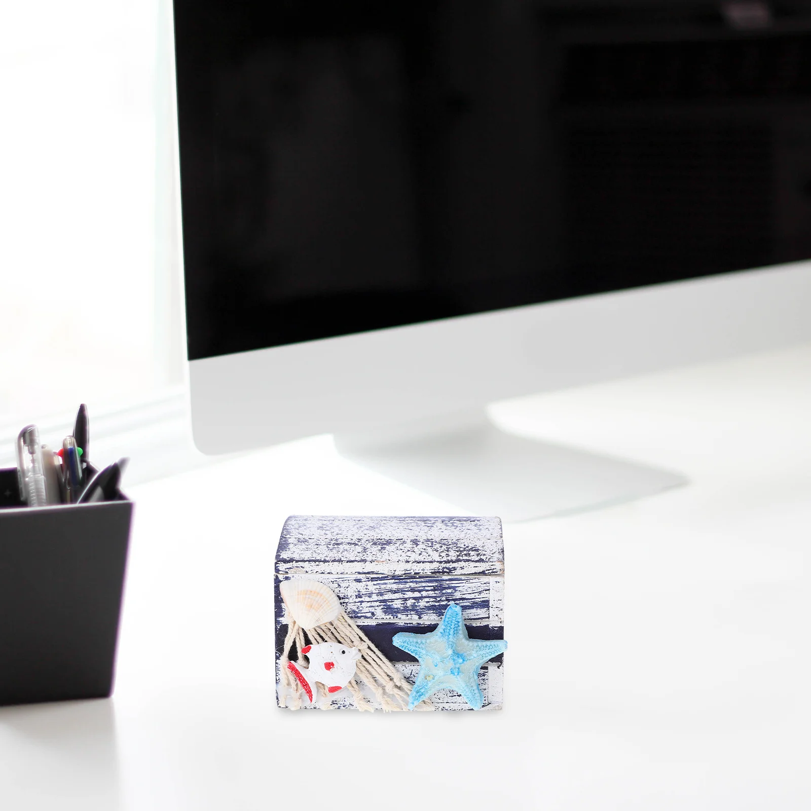 

Unfinished Wooden Jewelry Box Vintage Style Compact Storage for Necklaces Bracelets Earrings Trinkets DIY Craft Home Decor