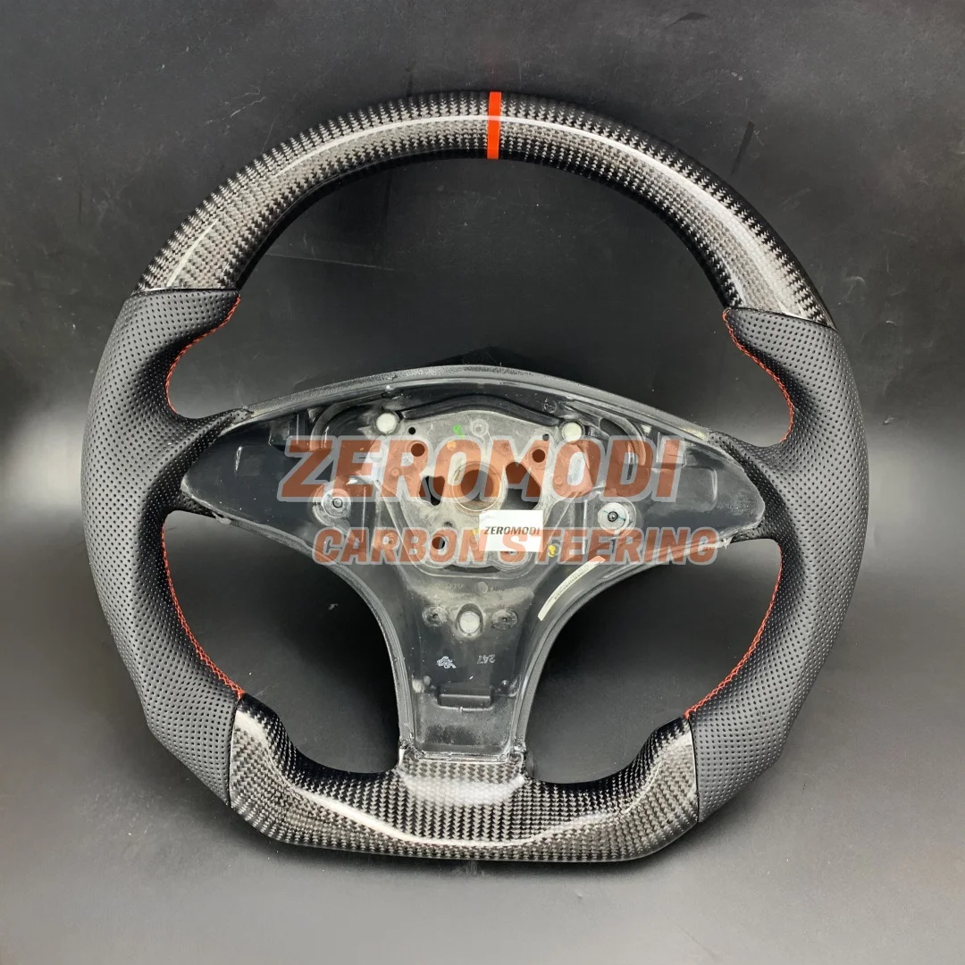 100% Real Carbon Fiber Steering Wheel Fit For Mercedes R230 SL63 SL550 CLS63 CLS550 Car Steering Wheel
