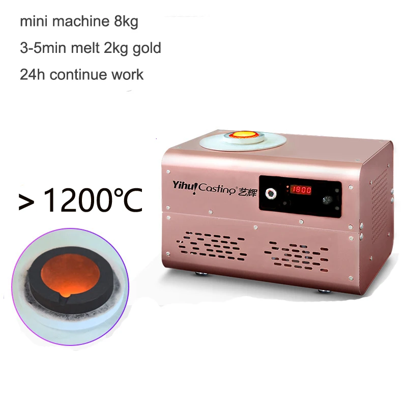 

2kg Mini Portable Induction Melting Furnace For Gold Silver Steel Casting tools Jewelry Smelting Machine