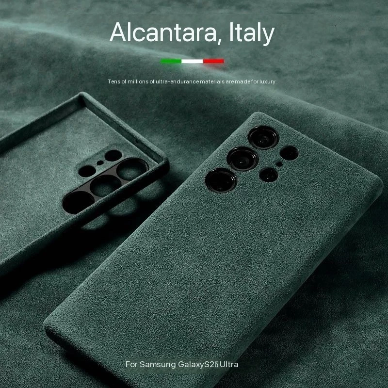 100% Italienisches Alcantara-Leder-Etui für Samsung Galaxy S24 S25 S26 Ultra Plus + Magnetische Abdeckung Premium Luxus-Hüllen für S26Ultra – Detail 4