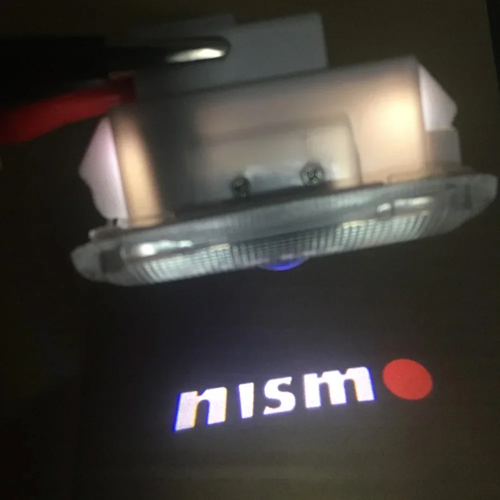 2pcs Nismo Door Light Atmosphere Lamp Nismo Ghost Shadow Light For Nissan Teana L33 J32 Patrol Y62 Altima Nissan Courtesy Light